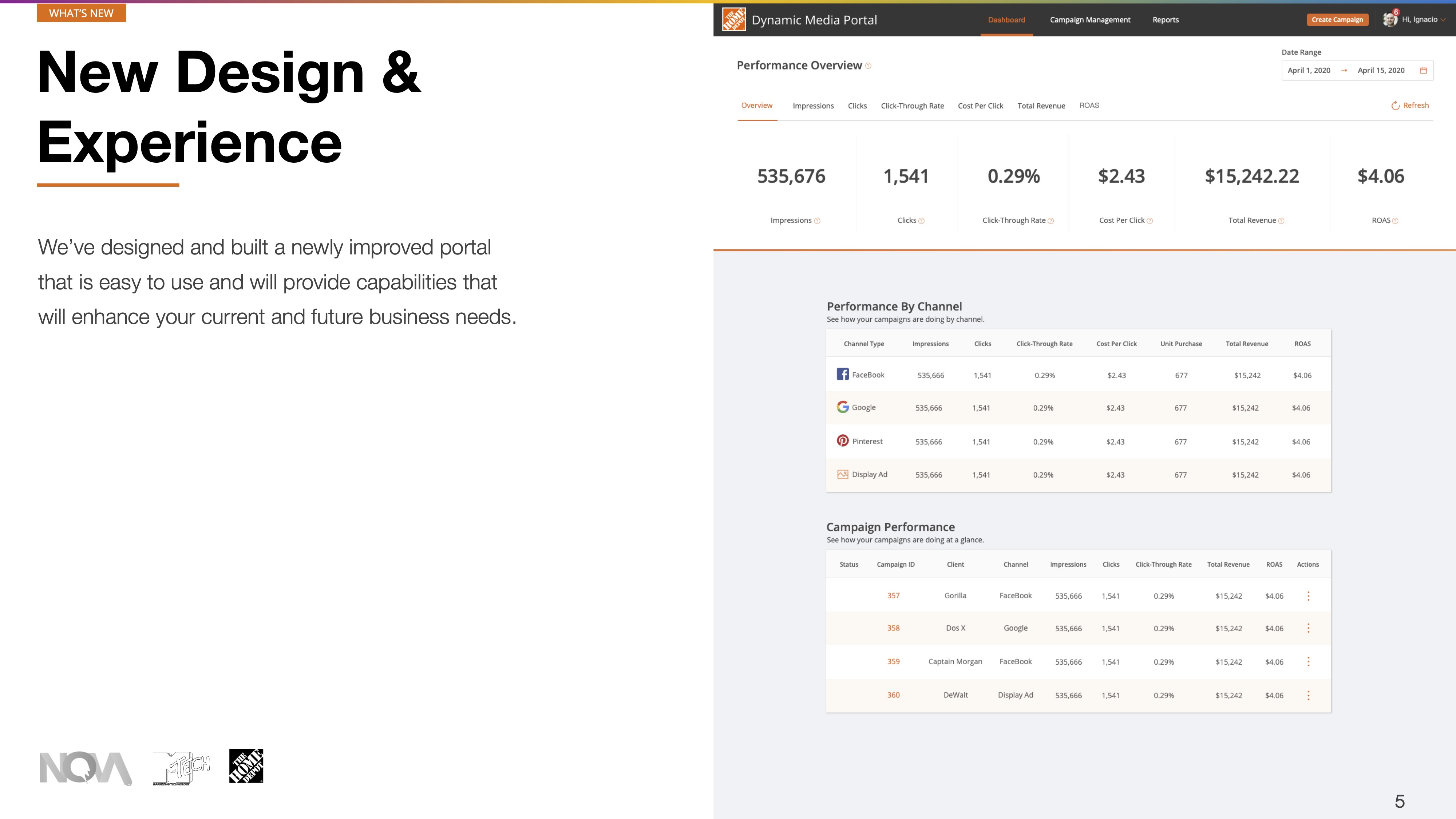 Home Depot AI-powered retail media experience on a large display